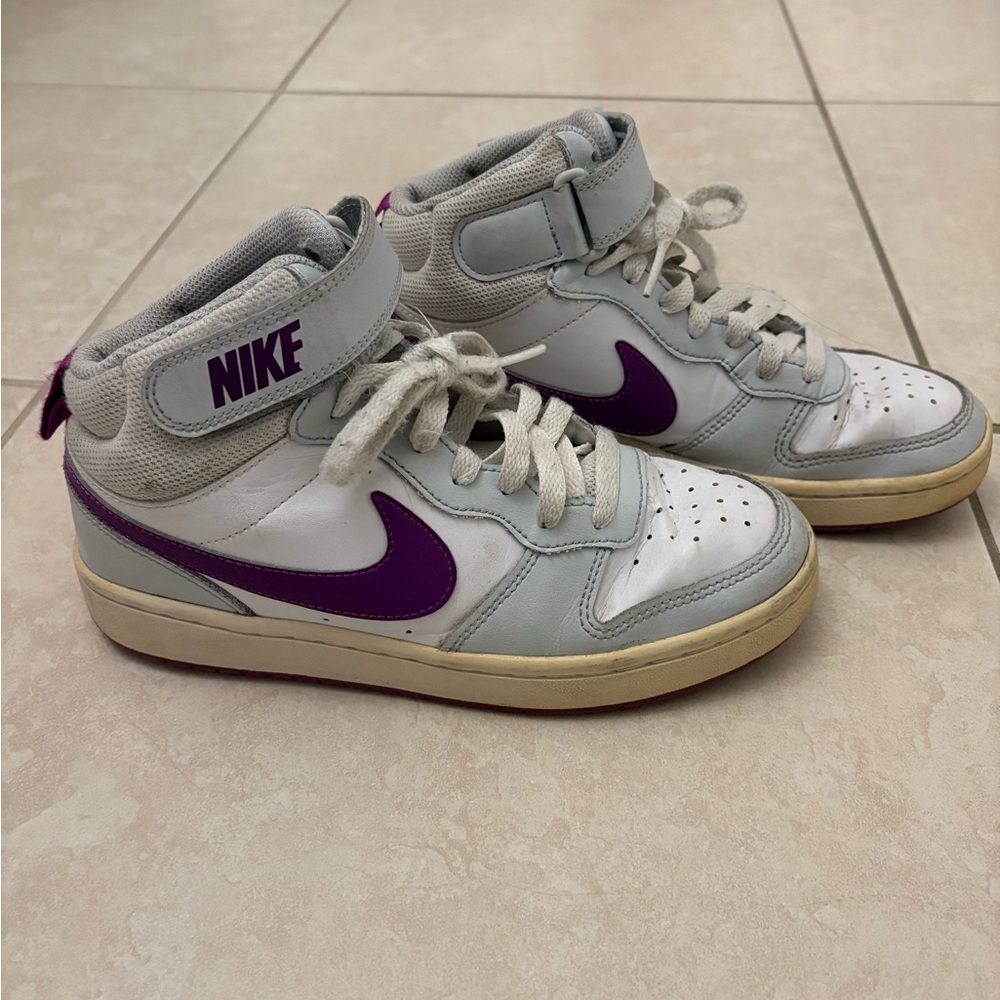 Nike Gray and White Sneakers